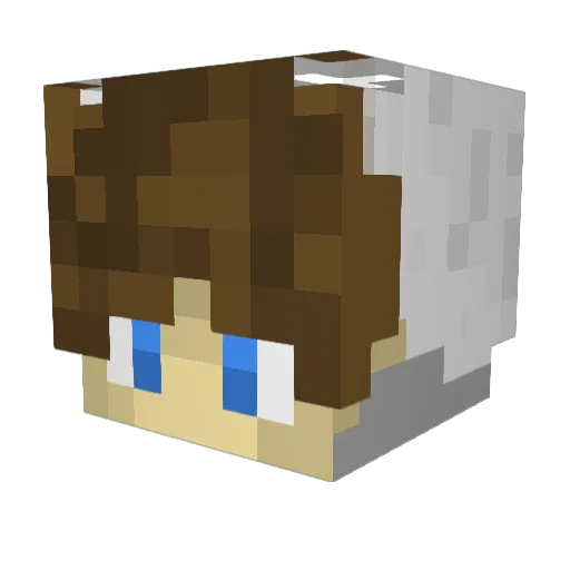 leekpeek Minecraft avatar head, 3D render