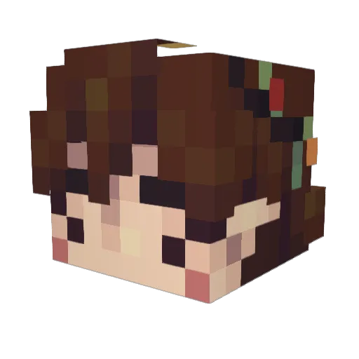 leelee18 Minecraft avatar head, 3D render