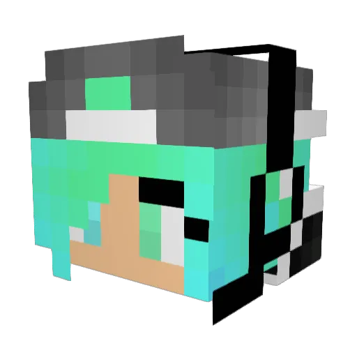 leelee_lea Minecraft avatar head, 3D render