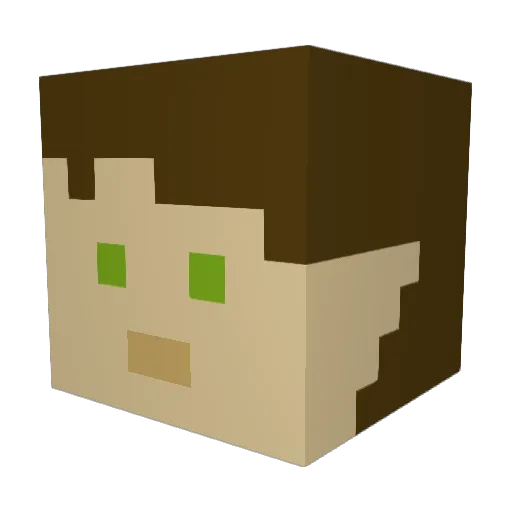 leelinji Minecraft avatar head, 3D render