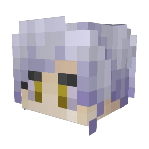 leeloob7 Minecraft avatar head, 3D render