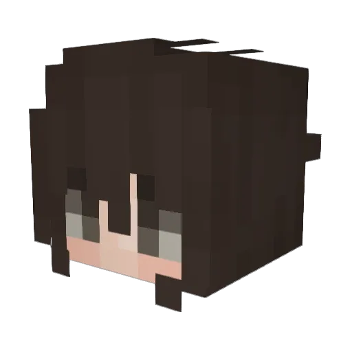 leeluette Minecraft avatar head, 3D render
