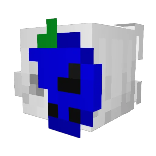 leerenlos Minecraft avatar head, 3D render