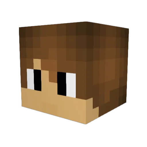 leetleader Minecraft avatar head, 3D render