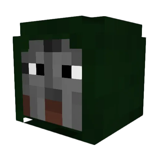 leetpeet Minecraft avatar head, 3D render