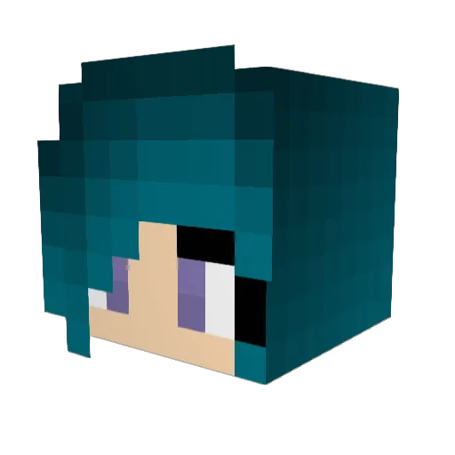 lefixy Minecraft avatar head, 3D render