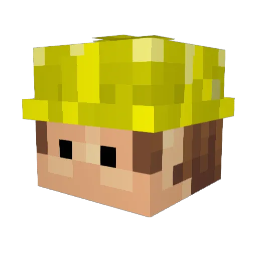 lefserull Minecraft avatar head, 3D render