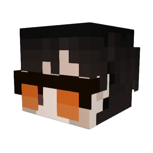left_s Minecraft avatar head, 3D render