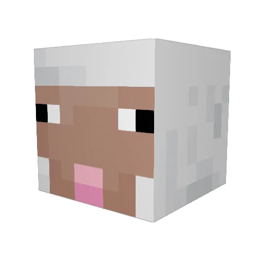 leftatfirst Minecraft avatar head, 3D render