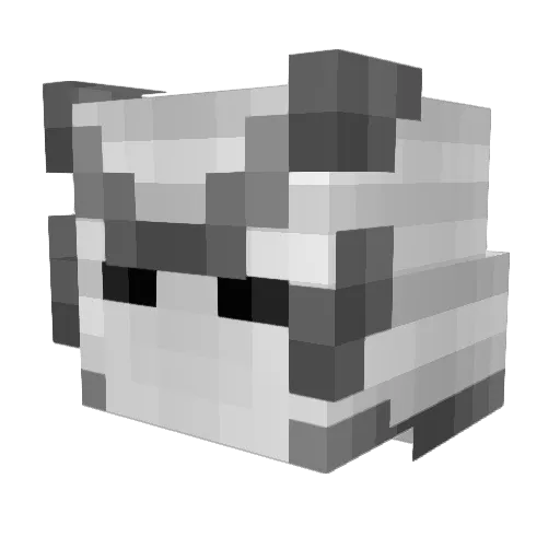 leftclickers Minecraft avatar head, 3D render