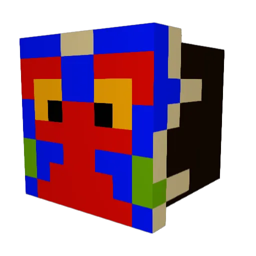 leftfinger95 Minecraft avatar head, 3D render