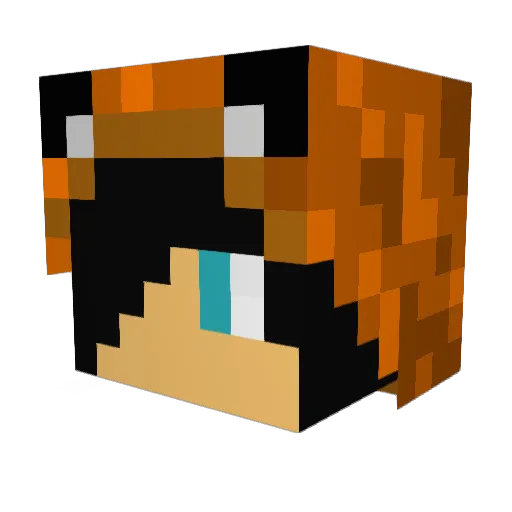 leftintears Minecraft avatar head, 3D render