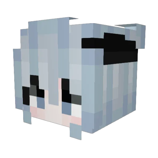 leftmeintears Minecraft avatar head, 3D render