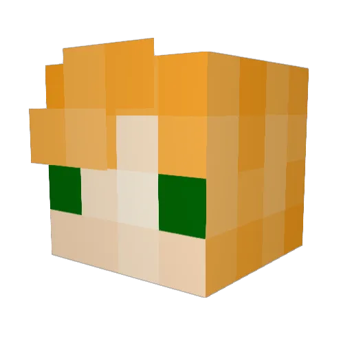 leftoverlemon Minecraft avatar head, 3D render
