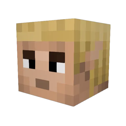 leg01as Minecraft avatar head, 3D render