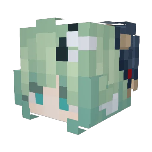 legeend28 Minecraft avatar head, 3D render
