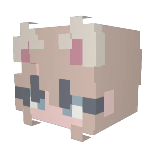 legendari1_1 Minecraft avatar head, 3D render