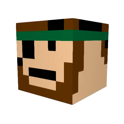 legge7 Minecraft avatar head, 3D render
