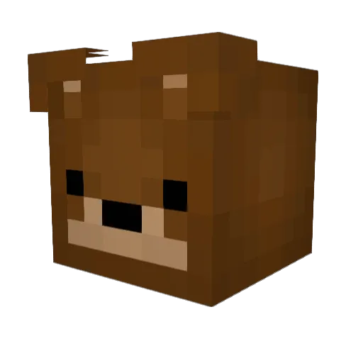 leghairs Minecraft avatar head, 3D render