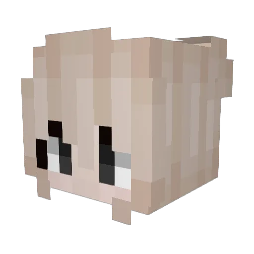 legiitey Minecraft avatar head, 3D render