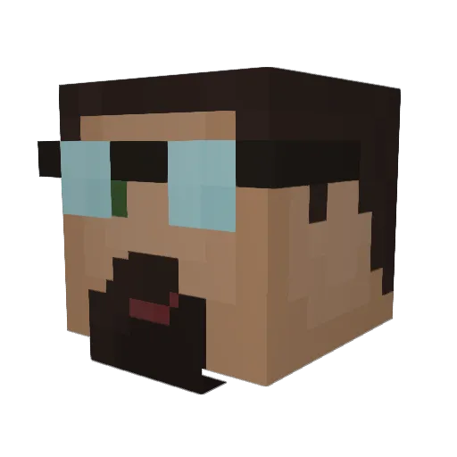 legitm16 Minecraft avatar head, 3D render