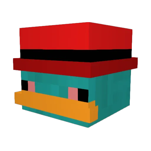 legitmihir Minecraft avatar head, 3D render