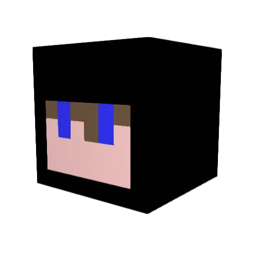 legitwar Minecraft avatar head, 3D render