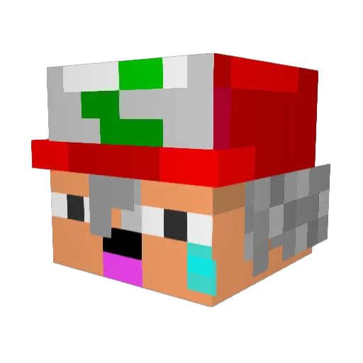 legitypig Minecraft avatar head, 3D render