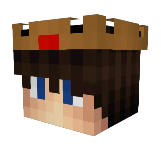 legjende Minecraft avatar head, 3D render