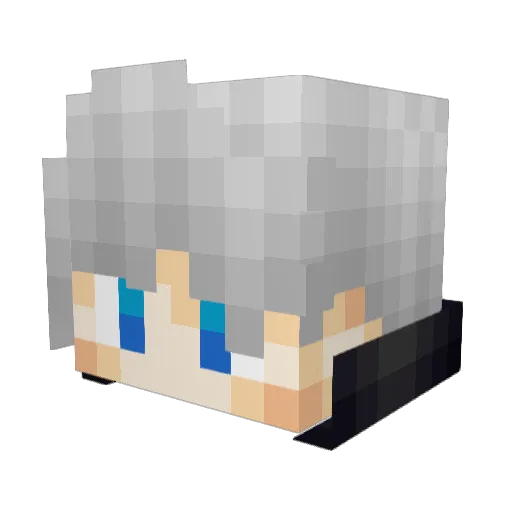 legmei Minecraft avatar head, 3D render