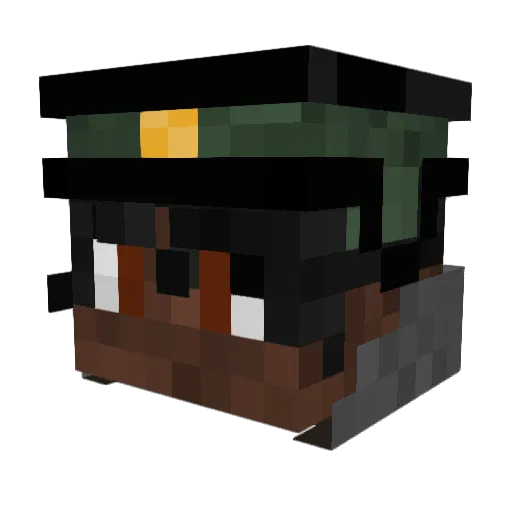 legoblakenerfman Minecraft avatar head, 3D render