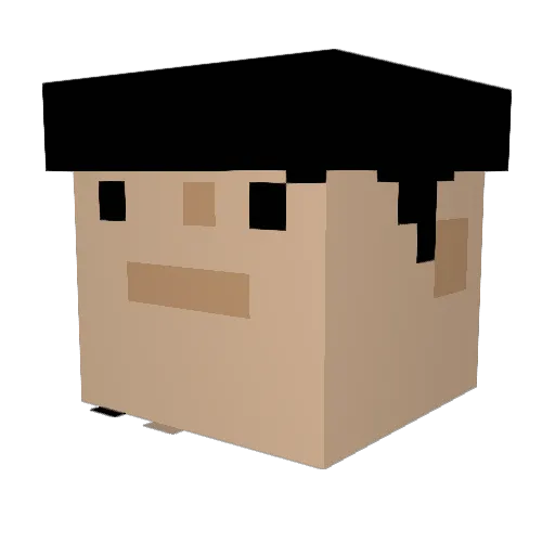 legobuildermate Minecraft avatar head, 3D render
