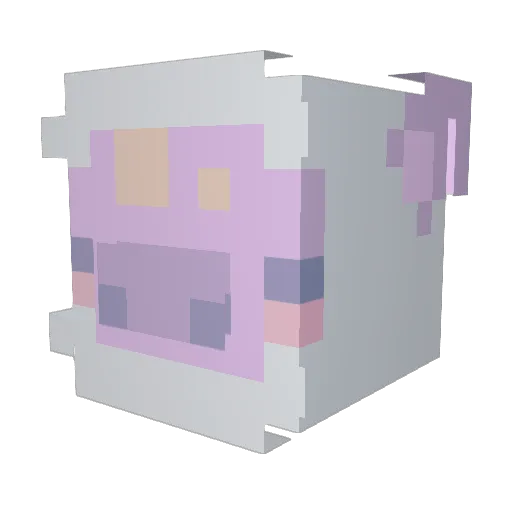 legodon Minecraft avatar head, 3D render