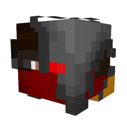 legoelvis Minecraft avatar head, 3D render