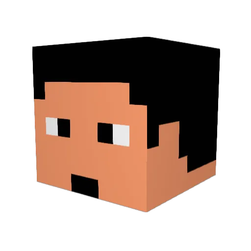 legogo10 Minecraft avatar head, 3D render