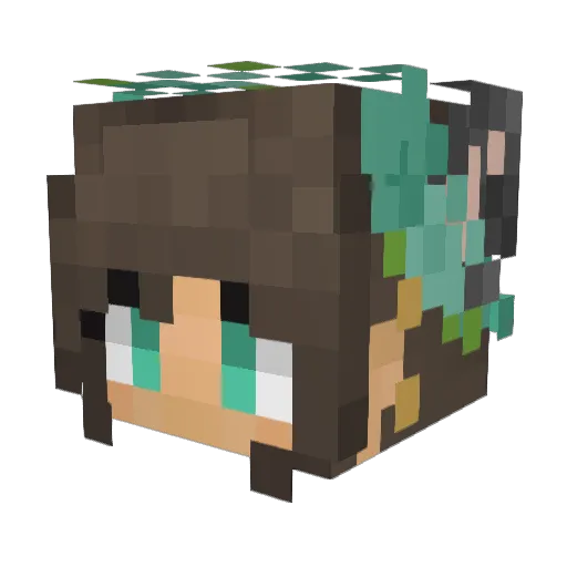 legoiguana Minecraft avatar head, 3D render