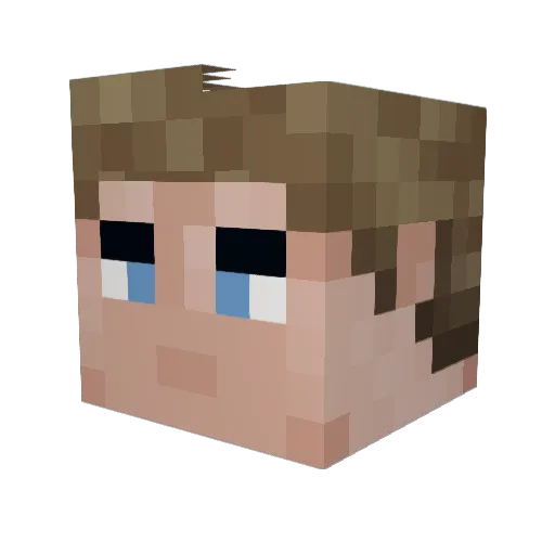 legokuk Minecraft avatar head, 3D render