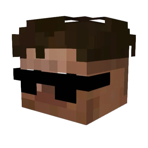 legoman76 Minecraft avatar head, 3D render