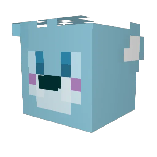 legop3 Minecraft avatar head, 3D render