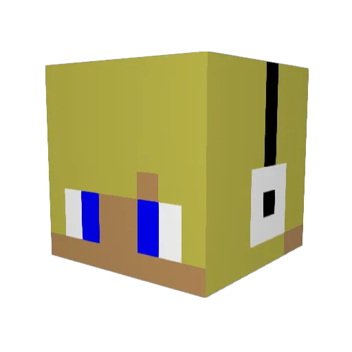 legosohr Minecraft avatar head, 3D render