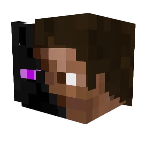 legst Minecraft avatar head, 3D render