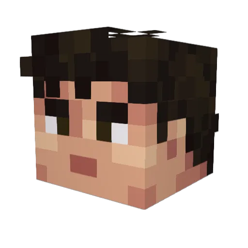 legunima Minecraft avatar head, 3D render