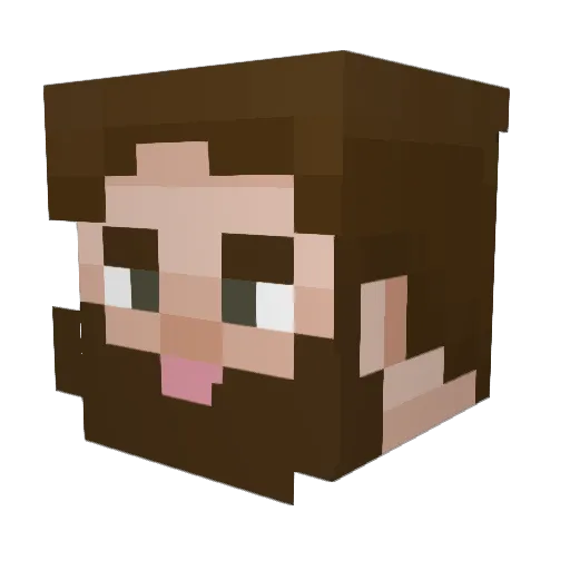 lehedo Minecraft avatar head, 3D render