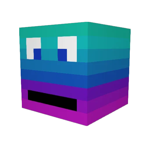 lehmagamer Minecraft avatar head, 3D render