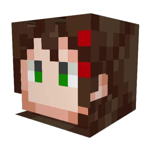 lehmfantom Minecraft avatar head, 3D render