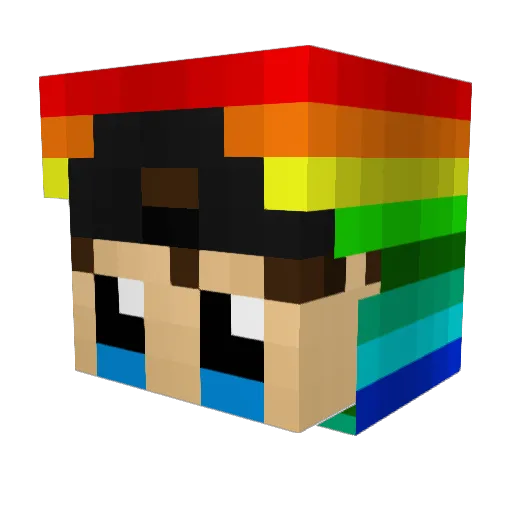 lehudu Minecraft avatar head, 3D render