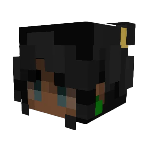 lehuleified Minecraft avatar head, 3D render