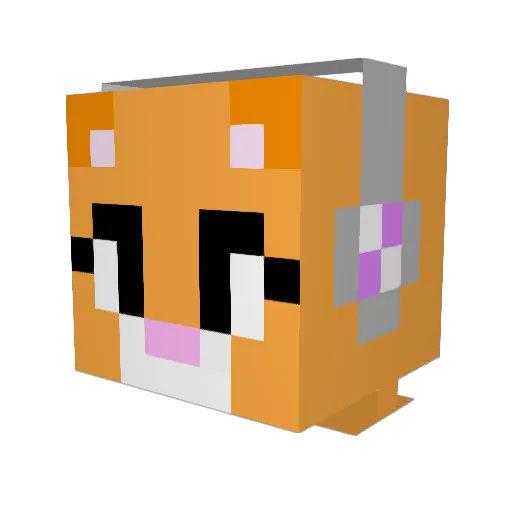 lei_mei Minecraft avatar head, 3D render