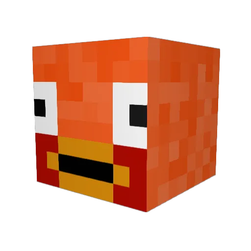leiawise Minecraft avatar head, 3D render