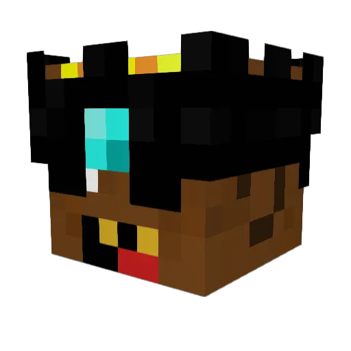 leiene Minecraft avatar head, 3D render
